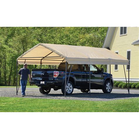 review shelter logic carport in a box powder coated steel|shelterlogic garage in a box reviews.